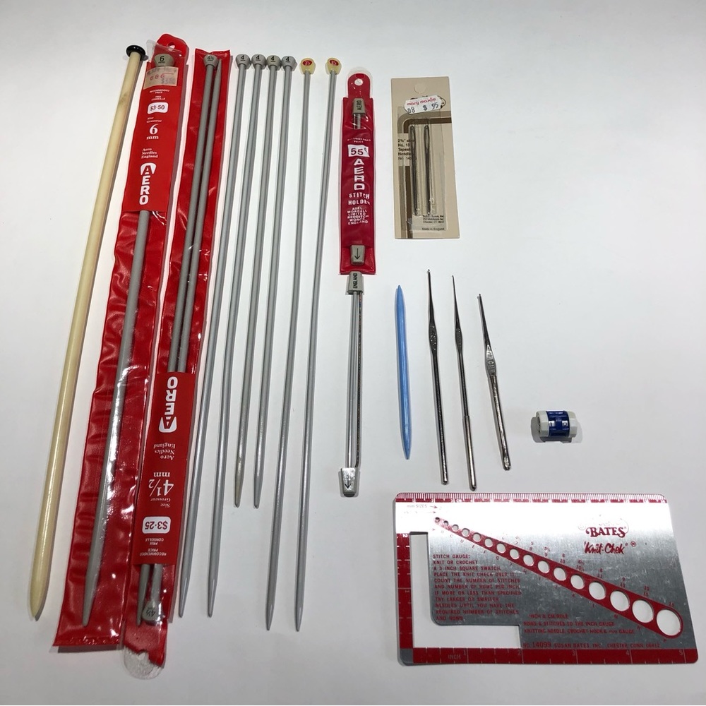 Bundle of Knitting Needles and Accessories